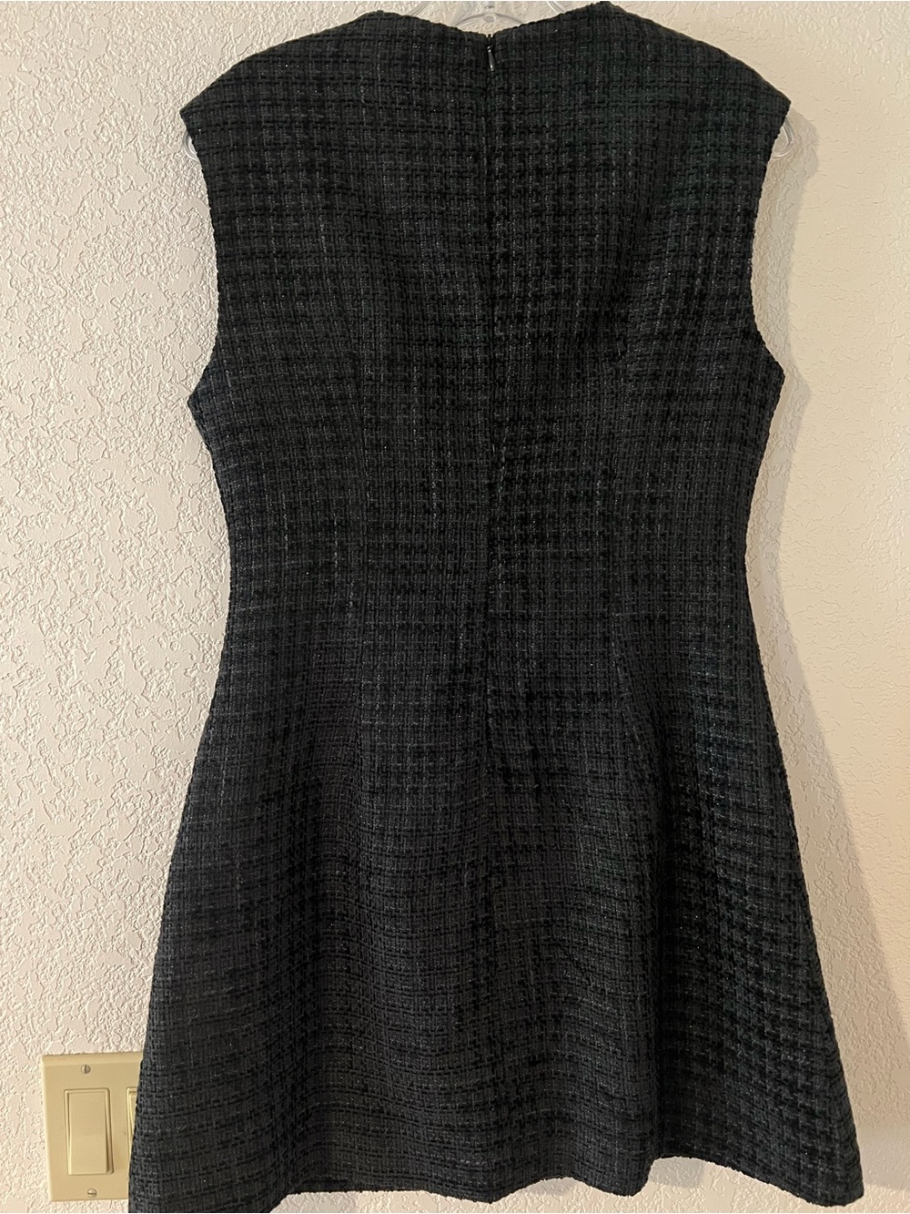 Commense Black Metal Button Tweed Sleeveless Dress - Picture 6 of 7